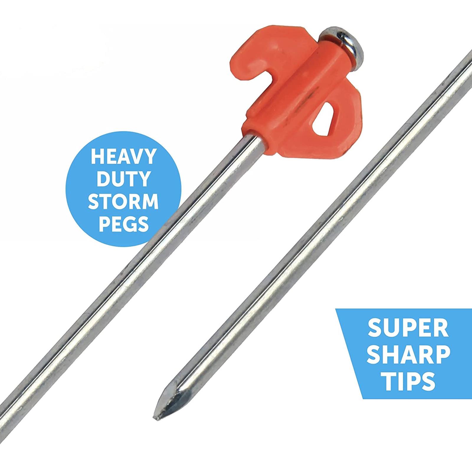 Cheap Goat Tents 21cm Portable Tent Pegs Iron Pipe Material Garden Stakes Heavy Camping Duty Tent Hammock Accessories Ground Nail Cord N3T7   